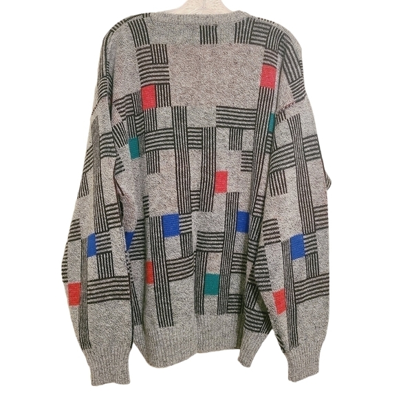 Buffalo | Men's Vintage Multi-Colored Geometric Print Crewneck Sweater (Size 2X) - Picture 10 of 10